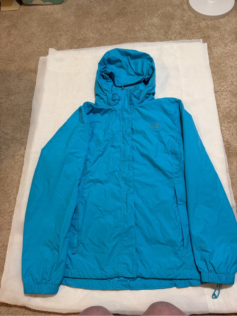 The North Face Teal Hooded Raincoat